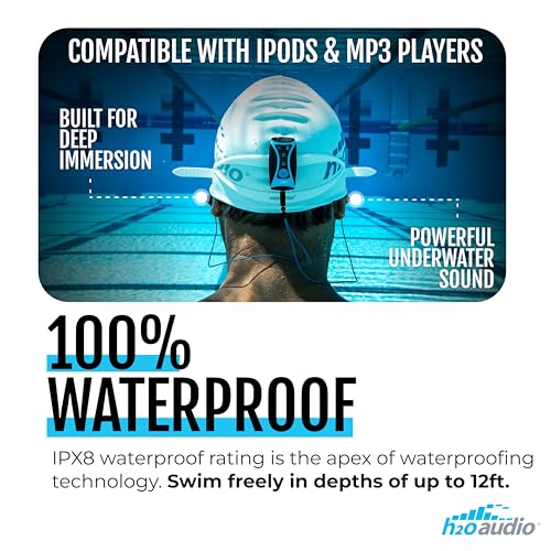 H2O Audio Surge S+ Waterproof Sport Headphones, (Short Cord Design) – in-Ear Sweatproof Earbuds for Swimming, Running, Cycling – IPX8 Waterproof, Compatible with iPods & MP3 Players - Image 2