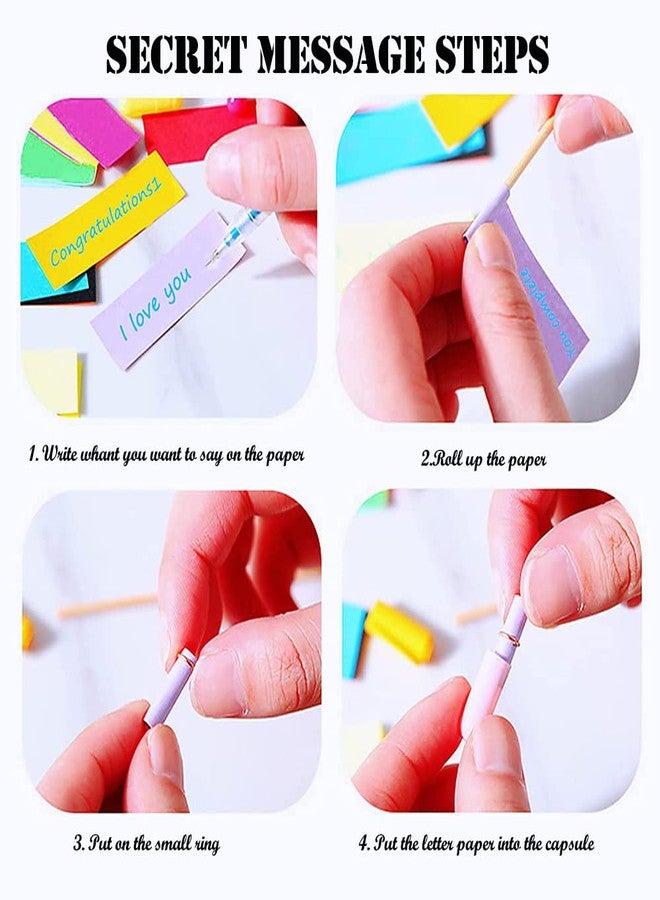 Hefonti Capsule Message in A Bottle, 50pcs Love Pills Letters Long Distance Relationship Gifts for Couple, Girlfriend, Boyfriend Him Her, Valentine Day Birthday Anniversary Christmas Gift - Image 5