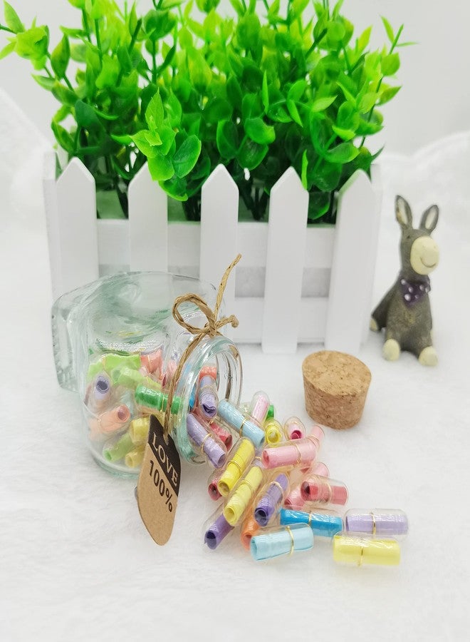 Hefonti Capsule Message in A Bottle, 50pcs Love Pills Letters Long Distance Relationship Gifts for Couple, Girlfriend, Boyfriend Him Her, Valentine Day Birthday Anniversary Christmas Gift - Image 4