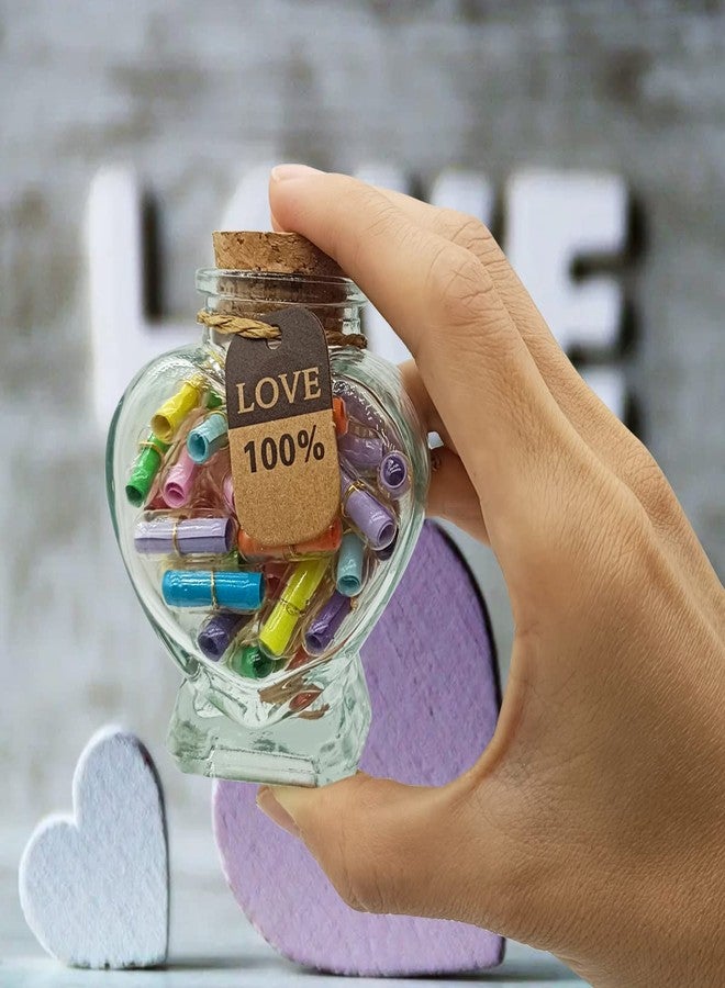Hefonti Capsule Message in A Bottle, 50pcs Love Pills Letters Long Distance Relationship Gifts for Couple, Girlfriend, Boyfriend Him Her, Valentine Day Birthday Anniversary Christmas Gift - Image 3