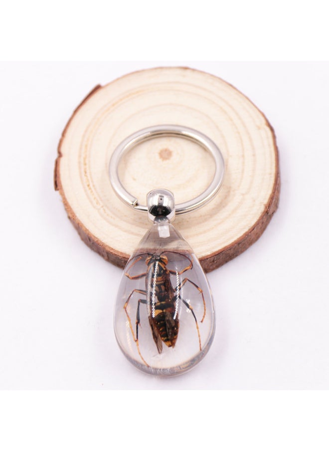 Generic - 1PC New Resin Insect Keychain Scorpion Insect Specimen Pendant Random Color Cute Keychain-Color:Red bean spider - Image 1