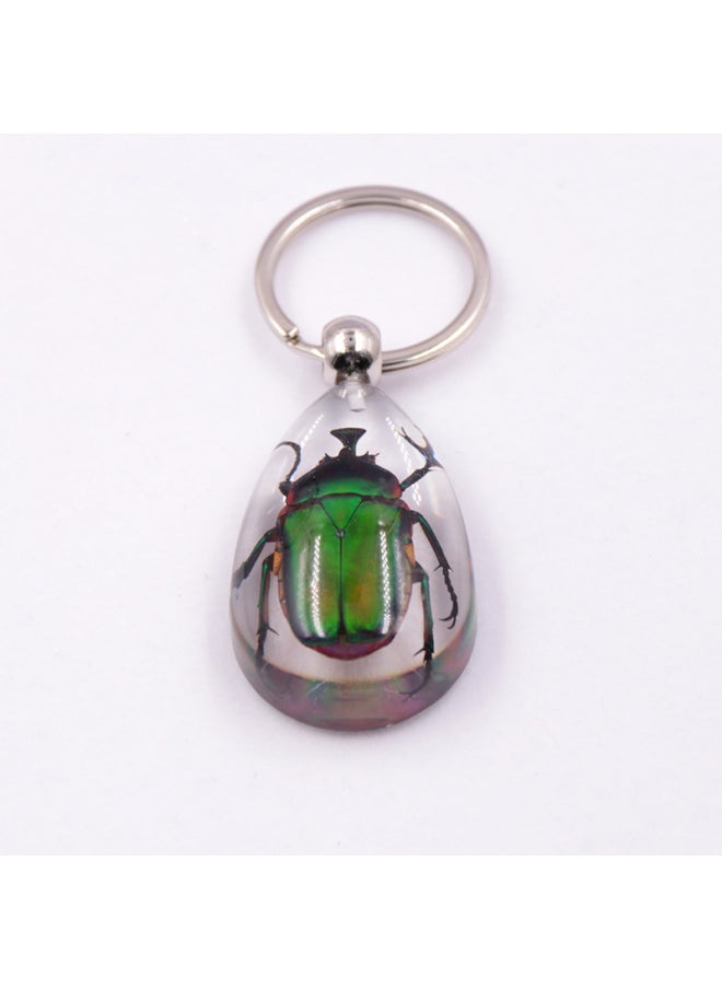 Generic - 1PC New Resin Insect Keychain Scorpion Insect Specimen Pendant Random Color Cute Keychain-Color:Red bean spider - Image 1