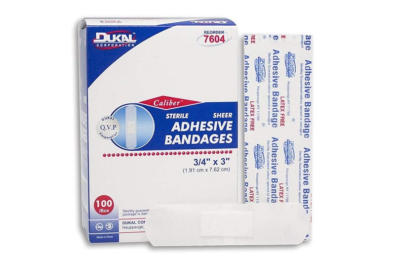 Dukal Bandage, Adhesive, Sterile, 3/4" x 3" (Pack of 2400)