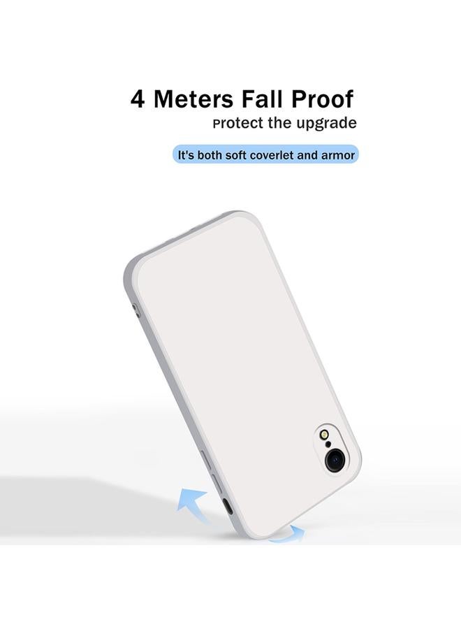 S-TOP Case For iPhone XR Solid Color Imitation Liquid Silicone Straight Edge Dropproof Full Coverage Protective Case - Image 5