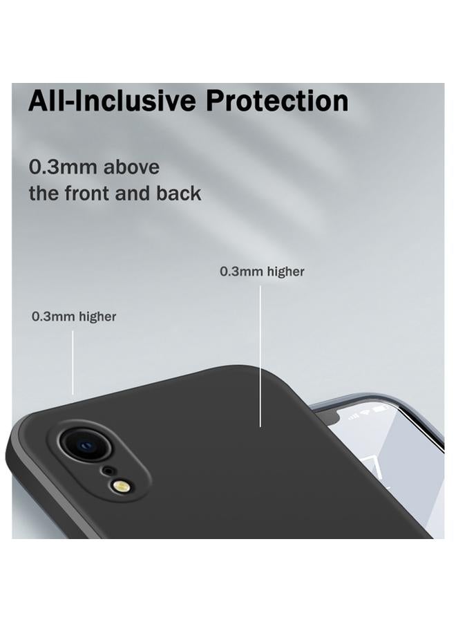 S-TOP Case For iPhone XR Solid Color Imitation Liquid Silicone Straight Edge Dropproof Full Coverage Protective Case - Image 4