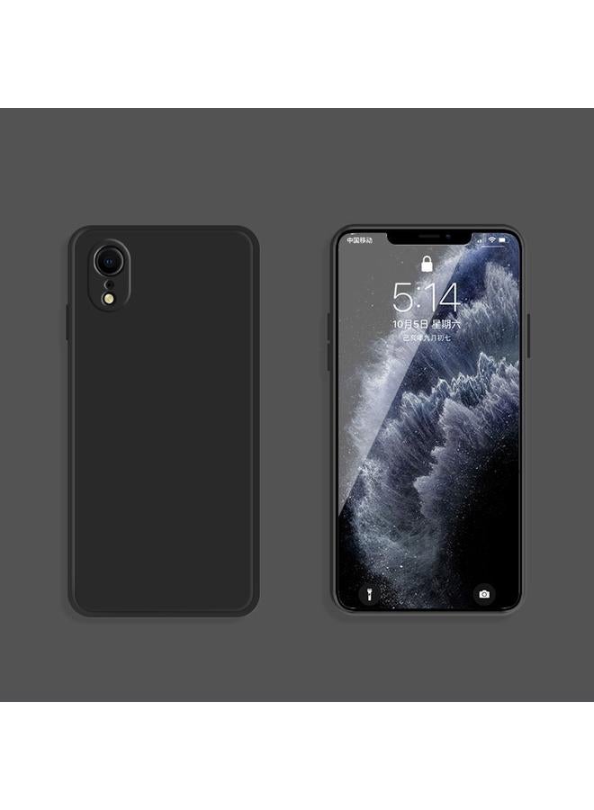 S-TOP Case For iPhone XR Solid Color Imitation Liquid Silicone Straight Edge Dropproof Full Coverage Protective Case - Image 2