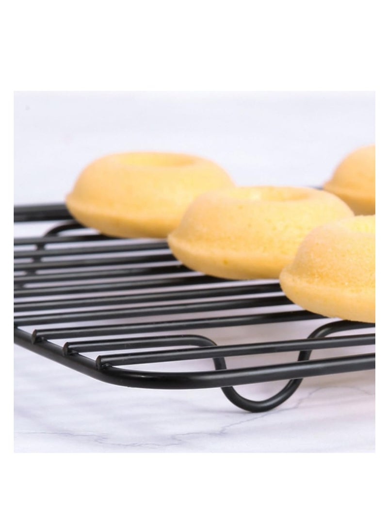SYOSI Mikim Cooling Racks for Cooking and Baking 2 Pack 12.5" x 9.7" Cookie Racks for Cooling Cookies Cakes Non stick Grilling Rack Carbon Steel Roasting Rack for Turkey Pan Oven Safe Dishwasher Safe - Image 4