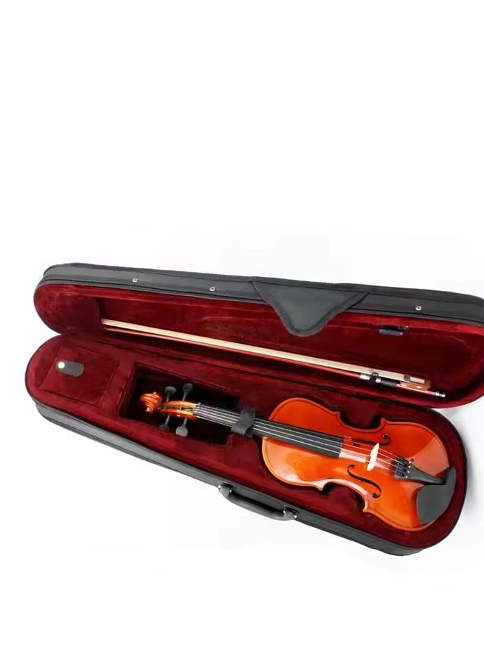 Megarya MegArya 1/4 Size Student Acoustic Violin Set – Classic Design with Maple Bridge, Carved F-Hole & Ergonomic Shape – Natural Finish Fiddle with Case, Bow & Rosin – Ideal for Beginners and Kids 