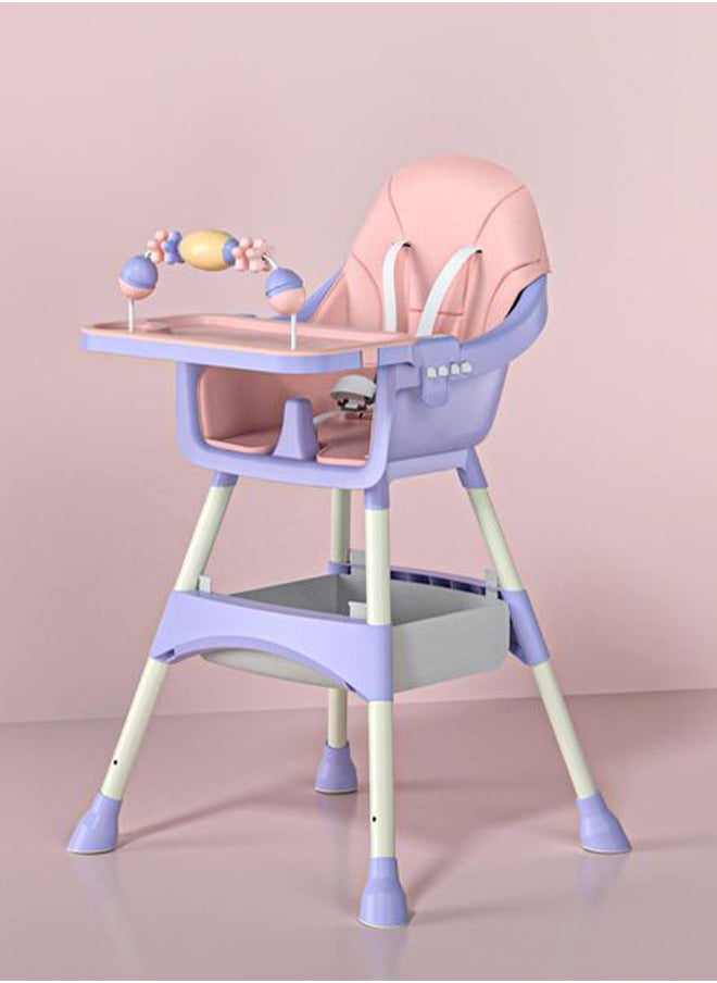 Baby Dining Chair Multifunctional Portable Foldable Children Dining Chair Three Adjustable Height Settings Baby High Chair