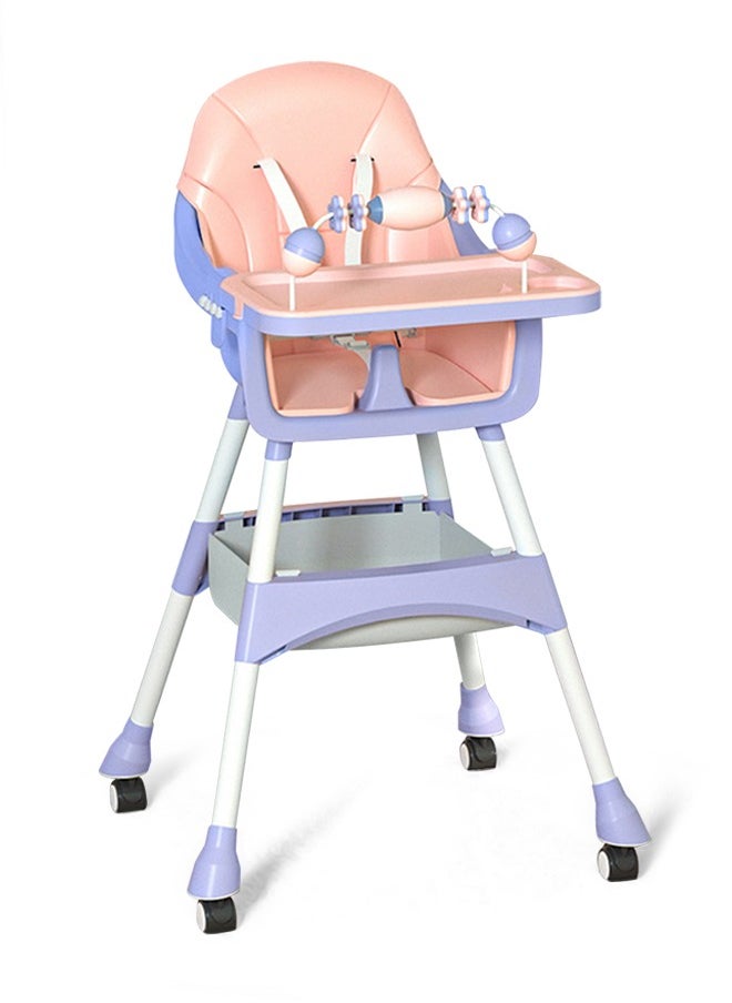 Baby Dining Chair Multifunctional Portable Foldable Children Dining Chair Three Adjustable Height Settings Baby High Chair