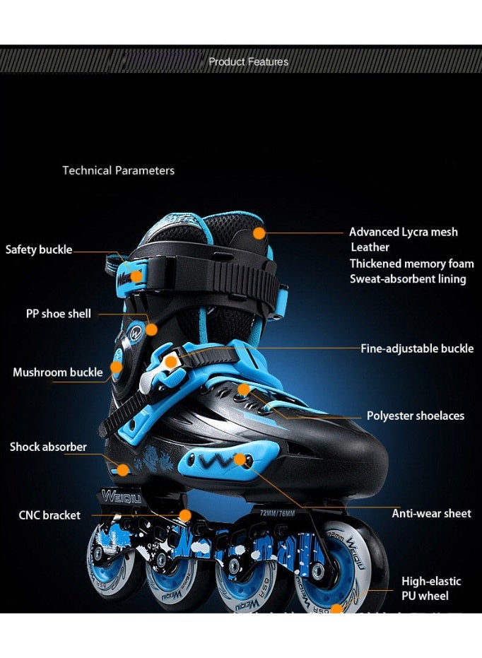 WEIQIU Inline Skates for Women Men, Outdoor Street Blades Roller Adult Male Female, Professional Fitness Roller Skates Blades for Unisex - Image 3