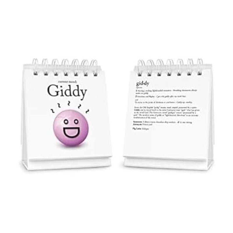 لوحة قلابة لسطح المكتب من THE DAILY MOOD - 47 حالة مزاجية - تساعد على تحديد المشاعر وبدء المحادثة - ملحقات مكتبية ممتعة وعملية للمنزل أو المكتب - هدية مضحكة لزملاء العمل - هدايا مكتبية - Image 1