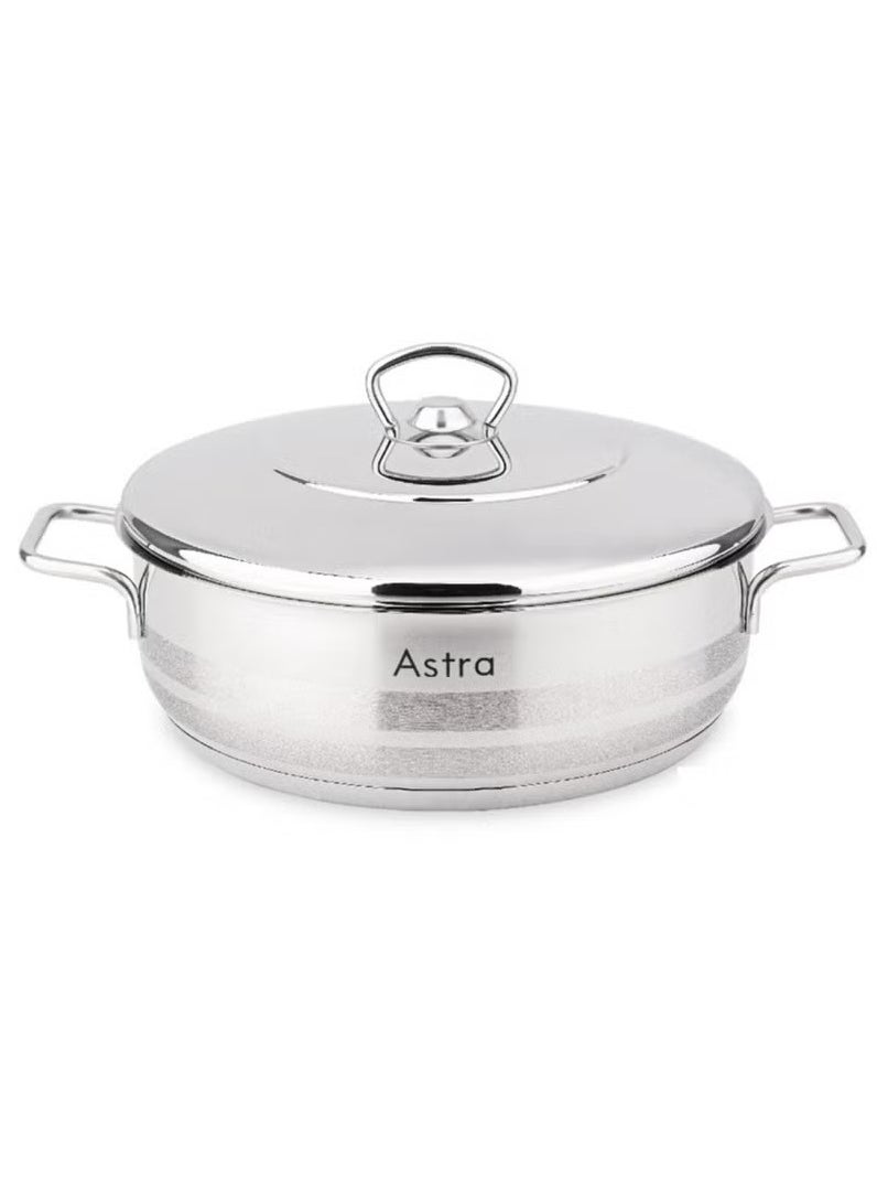 Homemaker ASTRA Premium 10 L Low Casserole Pot – 32×13 cm | Heavy‑Duty Handles & Extra‑Large Capacity | Made in Turkey 