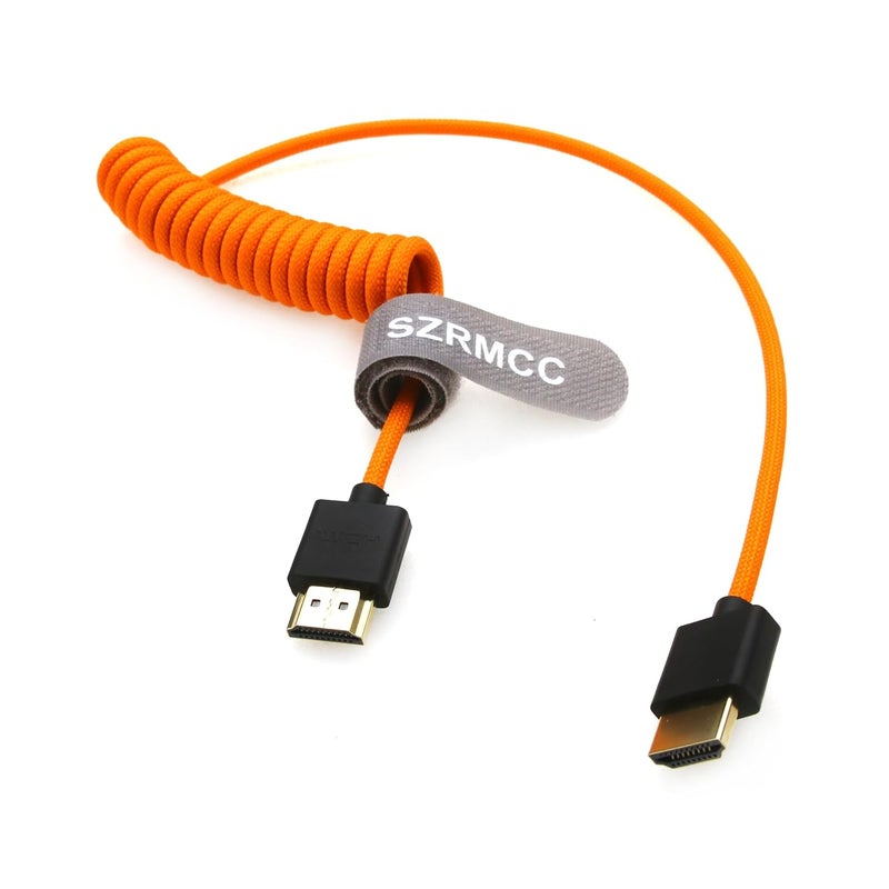 اس زد ار ام سي سي كابل 8K HDMI إلى HDMI فائق السرعة ملفوف مضفر للكاميرا Z Cam E2 Sony FX6 FX9 Canon EOS C70 C300 Portkeys BM5 Atomos Ninjav V Shogun Monitor - Image 1