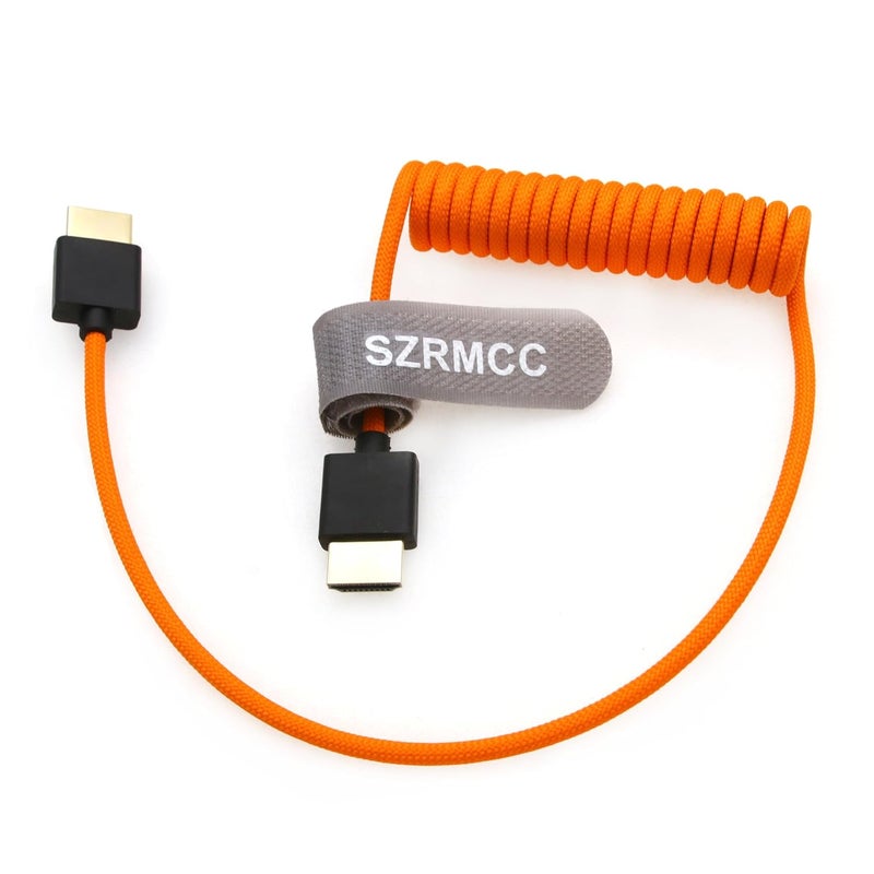 اس زد ار ام سي سي كابل 8K HDMI إلى HDMI فائق السرعة ملفوف مضفر للكاميرا Z Cam E2 Sony FX6 FX9 Canon EOS C70 C300 Portkeys BM5 Atomos Ninjav V Shogun Monitor - Image 5