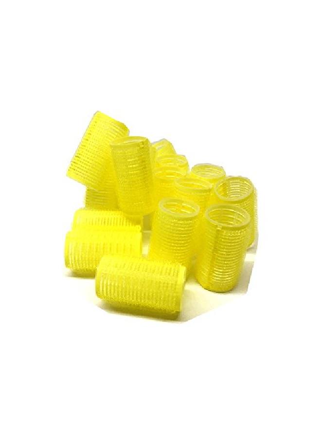 THE UM24 Set Of 16 Medium Size Self Grip Hair Rollers Pro Salon Hairdressing Curlers - Image 1