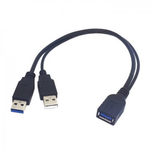 JSER chenyang USB 3.0 Female to Dual USB Male Extra Power Data Y Extension Cable for 2.5" Mobile Hard Disk - Image 2