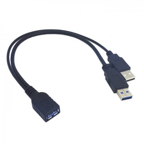 JSER chenyang USB 3.0 Female to Dual USB Male Extra Power Data Y Extension Cable for 2.5" Mobile Hard Disk - Image 5