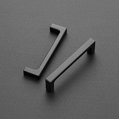 Ravinte 5 Pack Solid 3-3/4 Inch Kitchen Square Cabinet Handles Matte Black Pulls Drawer Pulls Kitchen Cabinet Hardware Flat Black Handles - Image 2