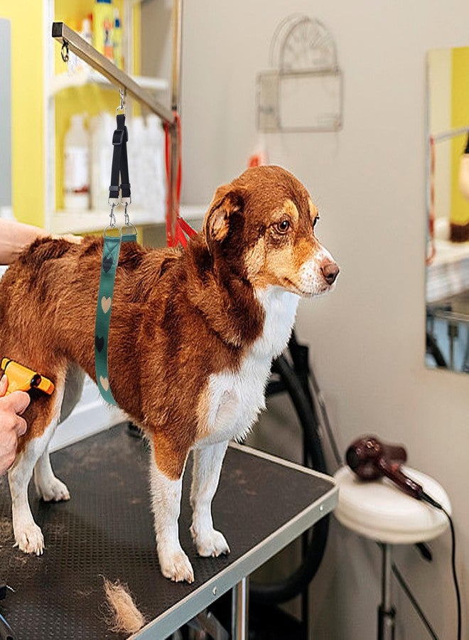 DISCPETSEC Dog Grooming Arm Accessories - Dogs Grooming Loops Belly Straps with Adjustable Connector 2'' Wide Heart Pattern Nylon Pet Bath Support Stand Small Mudium Large Pets Restraint Noose Loop - Image 5