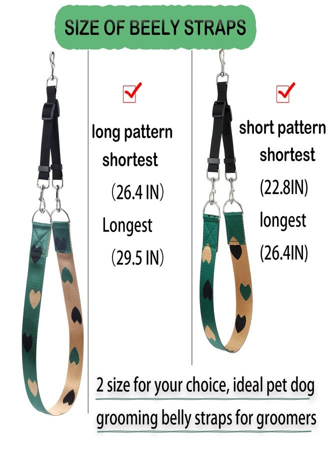 DISCPETSEC Dog Grooming Arm Accessories - Dogs Grooming Loops Belly Straps with Adjustable Connector 2'' Wide Heart Pattern Nylon Pet Bath Support Stand Small Mudium Large Pets Restraint Noose Loop - Image 2