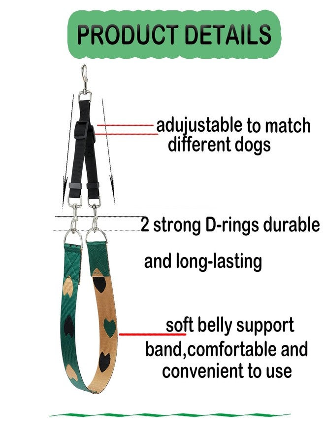 DISCPETSEC Dog Grooming Arm Accessories - Dogs Grooming Loops Belly Straps with Adjustable Connector 2'' Wide Heart Pattern Nylon Pet Bath Support Stand Small Mudium Large Pets Restraint Noose Loop - Image 3