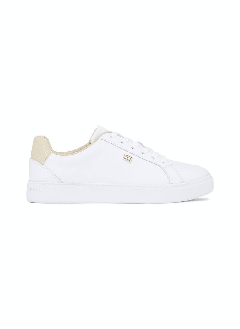 Women's Essential Leather Cupsole Court Trainers -  Leather upper, White - pzsku/Z373AA8B47F3EE440DD76Z/45/_/1724216732/b324ad47-7794-46fc-a66e-3571503c61d2