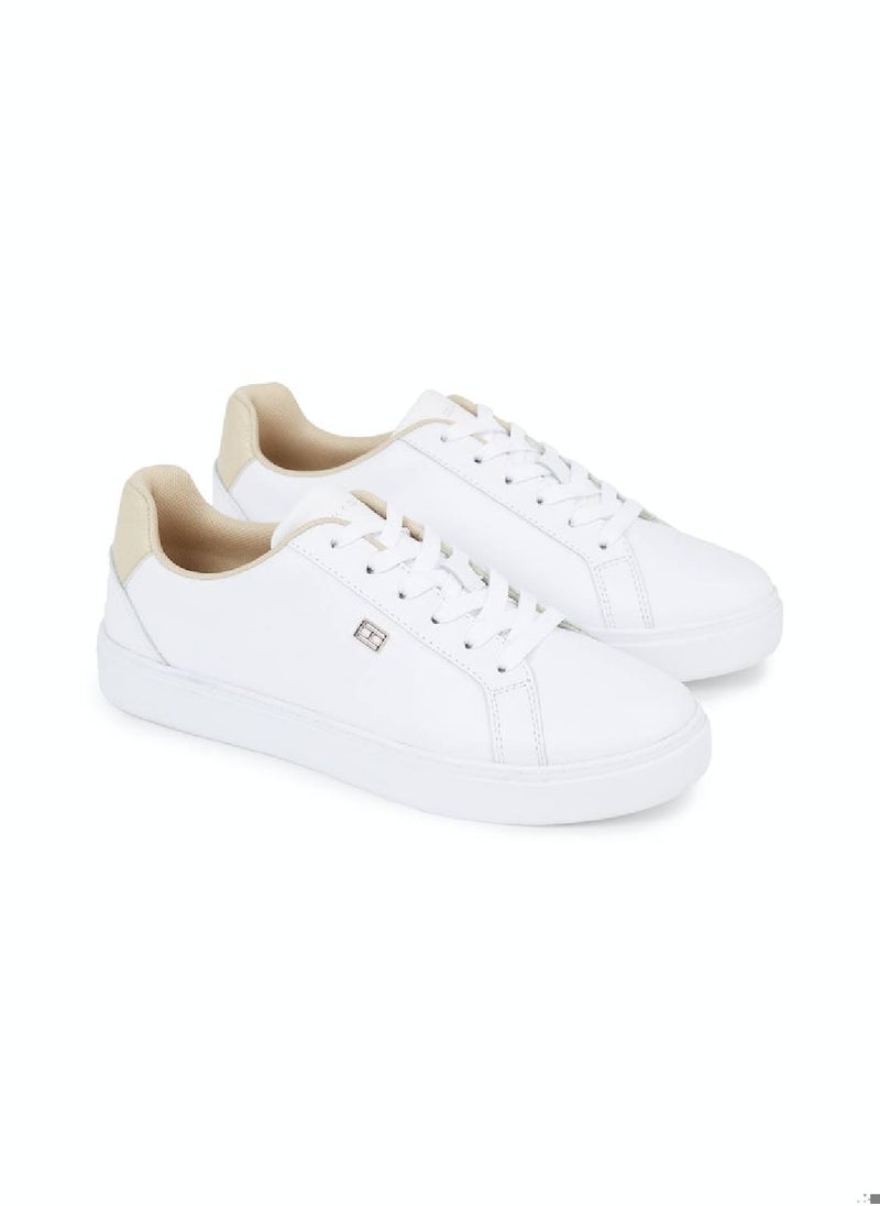 Women's Essential Leather Cupsole Court Trainers -  Leather upper, White - pzsku/Z373AA8B47F3EE440DD76Z/45/_/1724216735/0415e5d5-3821-4f88-96b7-db5631a5cd80
