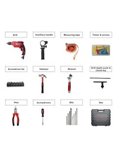 iBELL IBELL Professional Tool Kit with Impact Drill TD13-85, 650W, Copper Armature, Chuck 13mm, 59 Home Essential Tools/Accessories  - Image 5