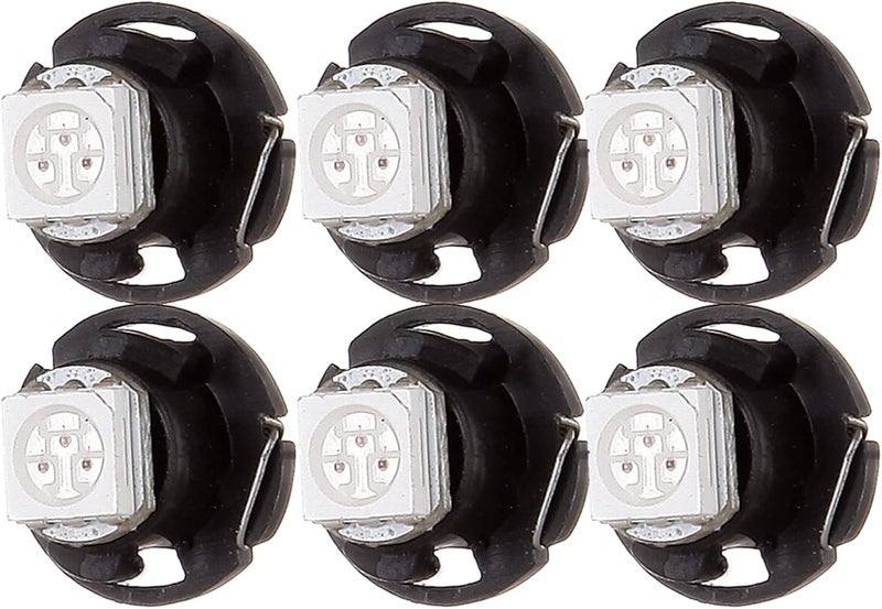 cciyu 6 Pack T4.7 Neo Wedge 5050 LED Replacement Bulbs (Red) - Image 1