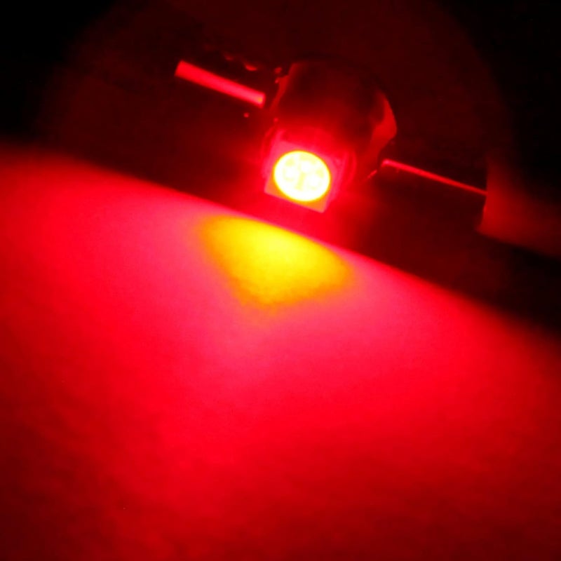 cciyu 6 Pack T4.7 Neo Wedge 5050 LED Replacement Bulbs (Red) - Image 2