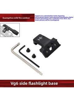[M300/600 Flashlight Side Bracket Guide] 45-degree Side Flashlight Base Tactical Flashlight Modification-Color:Yr440-engraving-black
