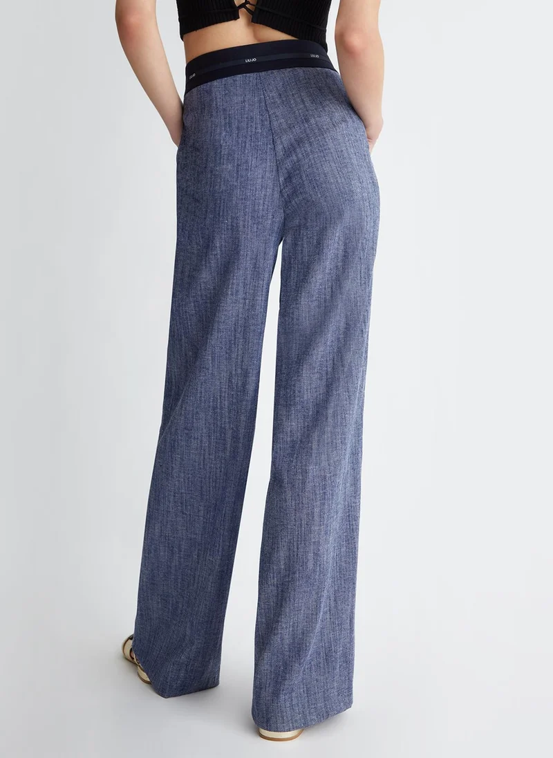 ليو جو بنطال بخصر عالي