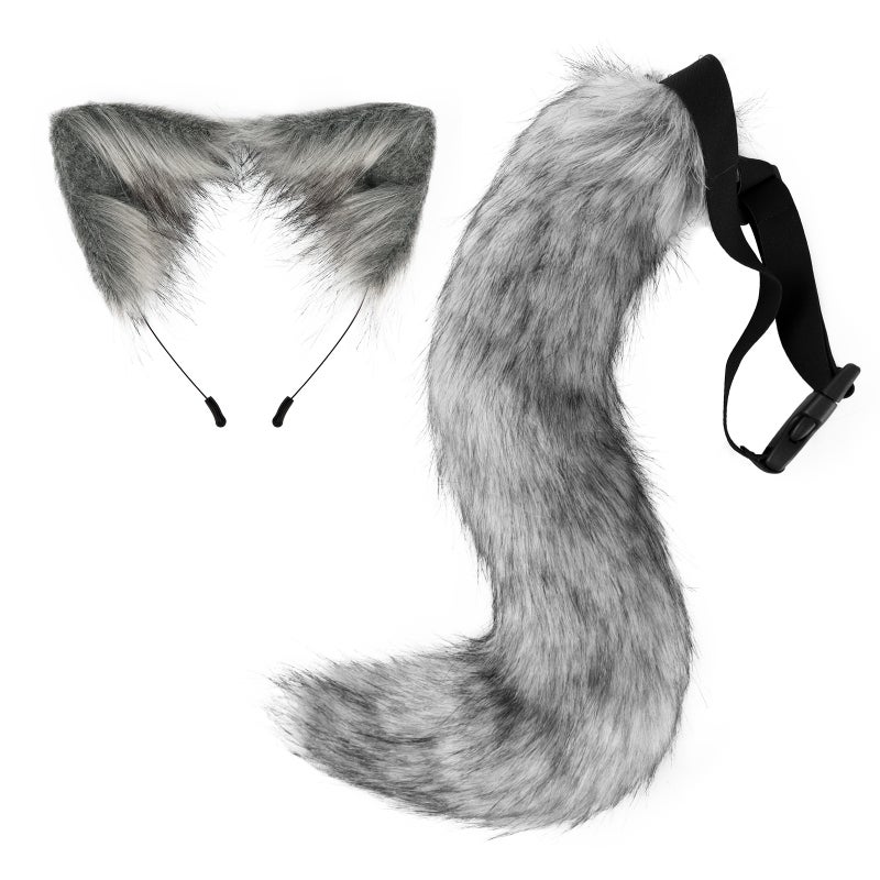 Generic New Halloween Fox Tail Headband Adjustable Plush Ears Cosplay Yellow and Black - Image 5