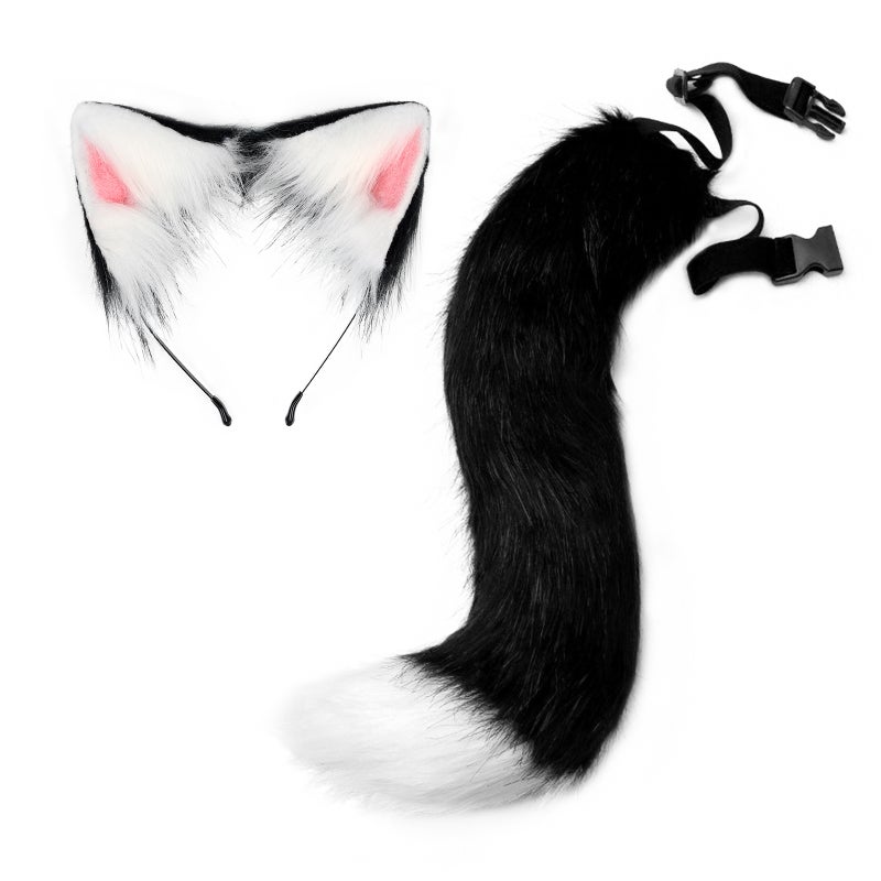 Generic New Halloween Fox Tail Headband Adjustable Plush Ears Cosplay Yellow and Black - Image 2