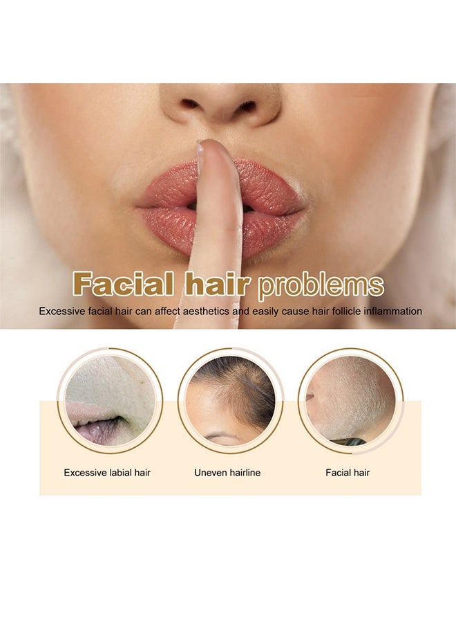 Rozino Facial Hair Removal Cream,Facial Depilatory Cream, Coconut Hair Remover for Upper Lip and Chin for Women Face Hair Remover for Body Sensitive Skin #Coconut (50g) - Image 3