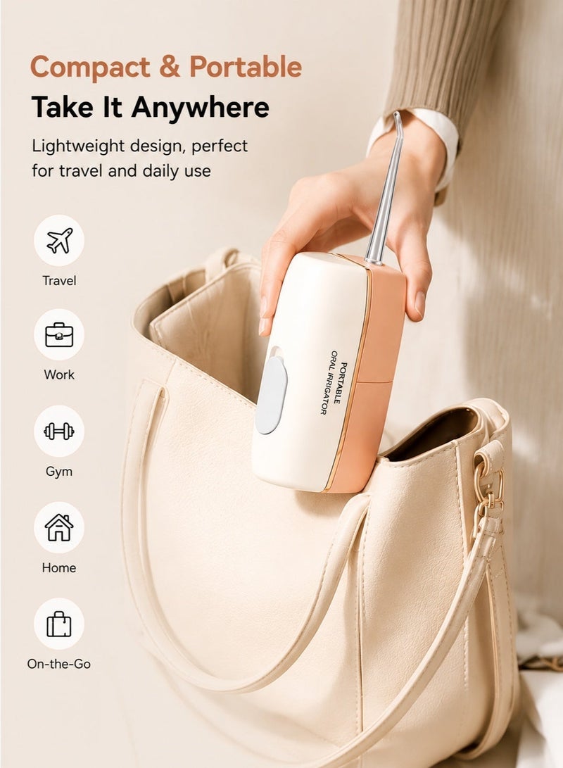 Water Flosser Mini Cordless Portable: 4 Tips, Ipx7 Waterproof Oral Irrigator for Teeth Cleaning Gums,Orthodontic,Braces Dental Care - Image 5