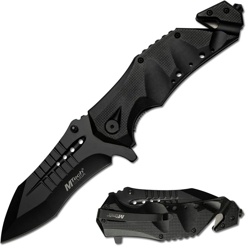 MTECH USA MT-A845BK SPRING ASSISTED KNIFE, 5" Closed, Black Blade - Image 1