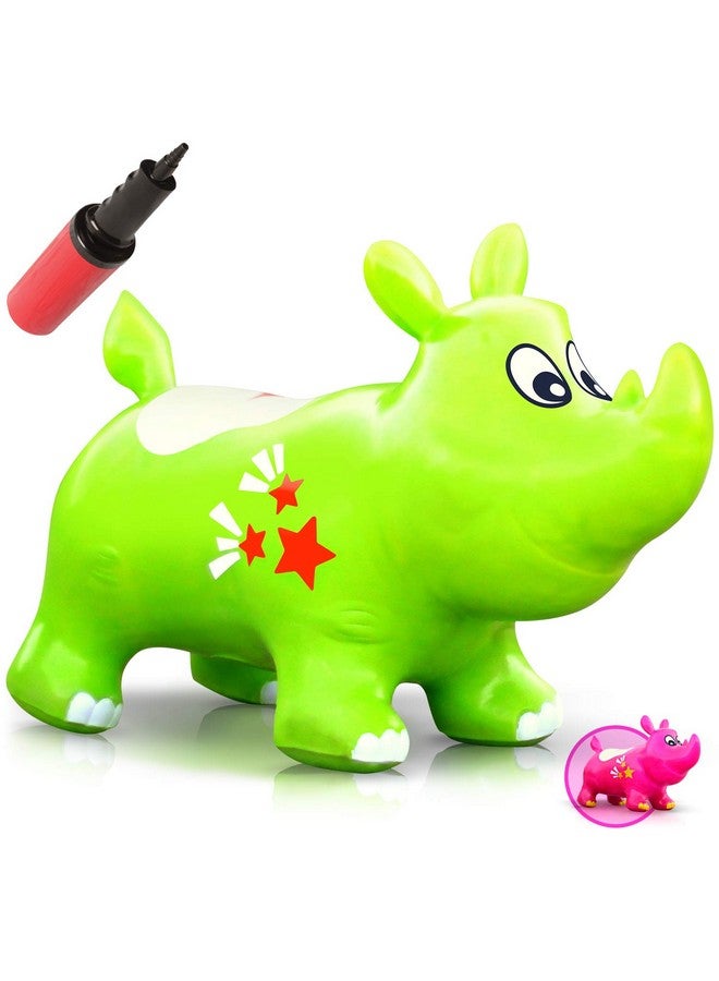 WALIKI Bouncy Horse Kent The Rhino Inflatable Horse Hopper (for Toddlers 2-5, Jumping Horse, Ride-on Bouncy Animal) - Image 1