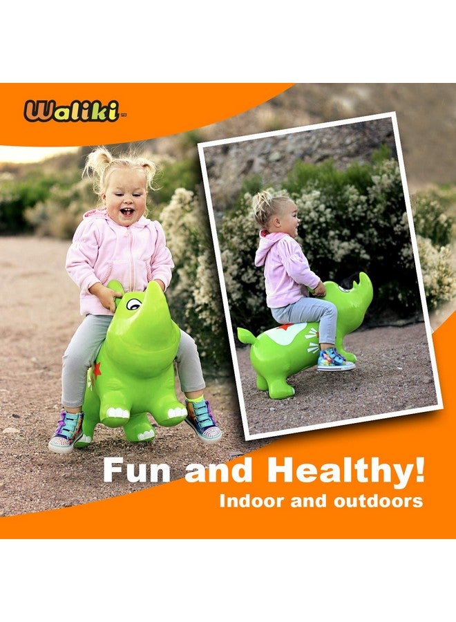 WALIKI Bouncy Horse Kent The Rhino Inflatable Horse Hopper (for Toddlers 2-5, Jumping Horse, Ride-on Bouncy Animal) - Image 2