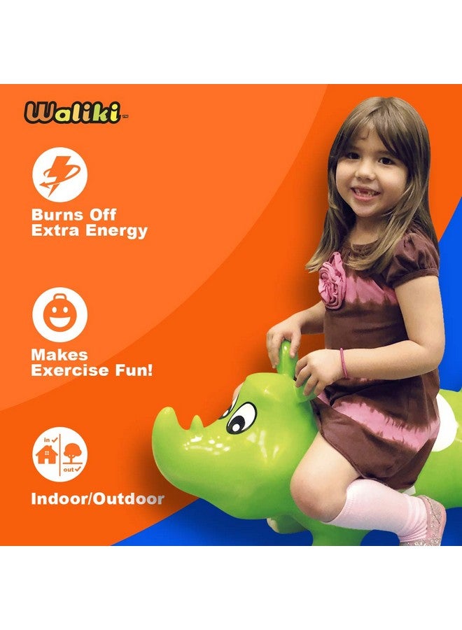 WALIKI Bouncy Horse Kent The Rhino Inflatable Horse Hopper (for Toddlers 2-5, Jumping Horse, Ride-on Bouncy Animal) - Image 4