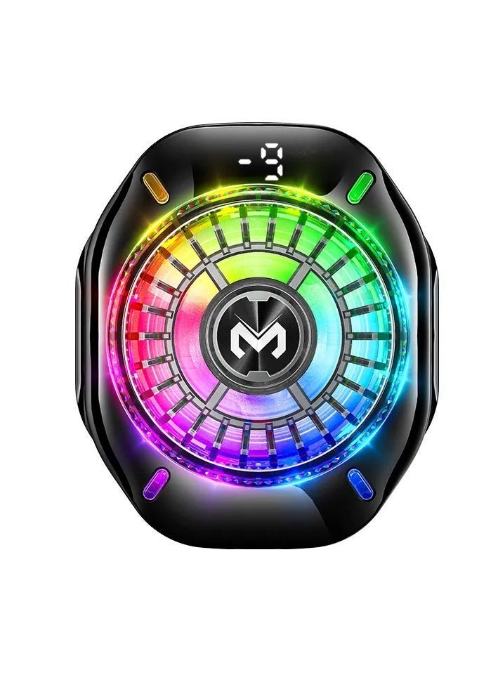 Memo MEMO CX10 AI Modes Gaming Cooler ‚Äì Rapid Icing, AI Constant Temperature, Multi-Style RGB LED Lights ‚Äì Semiconductor + Air Cooling Phone Radiator for Mobile Gaming, Live Streaming ‚Äì Magnetic Clip, Ice-Freezing Tech, Type-C 5V/2A - Image 2