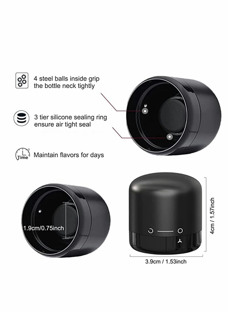 Bottle Stopper, Stopper for Sealing Sparkling Soda, Coffee, Vinegar Bottles, with Bubble Sealer Lock, Sealer Twist to Seal, Without Leaking, Reusable Plastic Silicone (1.5", 2pcs)
