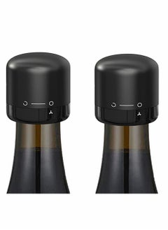 KASTWAVE Bottle Stopper, Stopper for Sealing Sparkling Soda, Coffee, Vinegar Bottles, with Bubble Sealer Lock, Sealer Twist to Seal, Without Leaking, Reusable Plastic Silicone (1.5", 2pcs)  - Image 1
