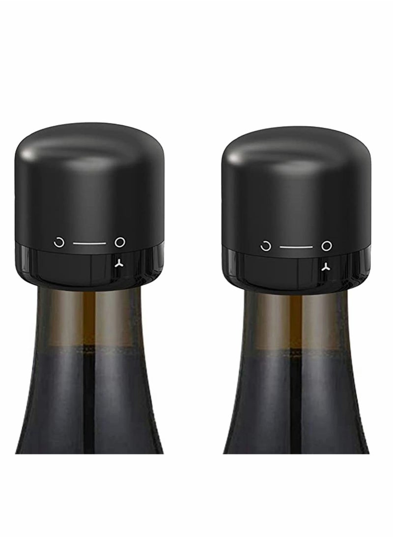 KASTWAVE Bottle Stopper, Stopper for Sealing Sparkling Soda, Coffee, Vinegar Bottles, with Bubble Sealer Lock, Sealer Twist to Seal, Without Leaking, Reusable Plastic Silicone (1.5", 2pcs)  - Image 1