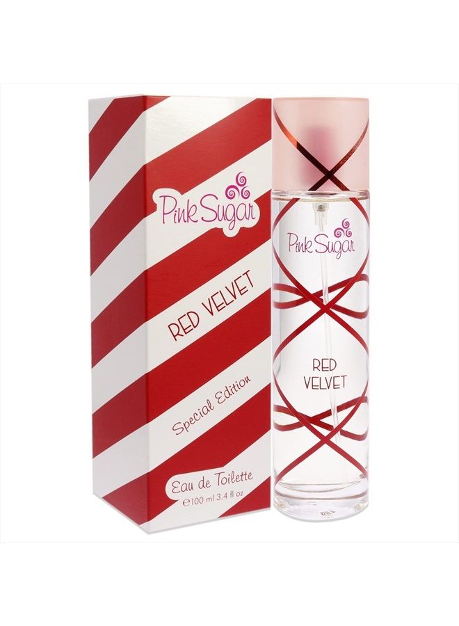 Pink Sugar Aquolina Red Velvet EDT Spray (Special Edition) Women 3.4 oz - Image 3