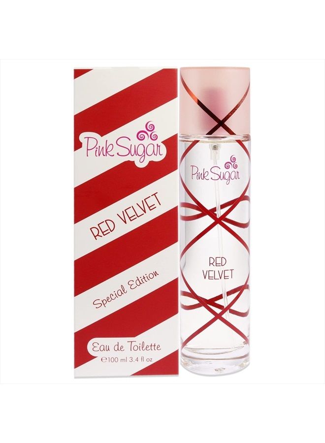 Pink Sugar Aquolina Red Velvet EDT Spray (Special Edition) Women 3.4 oz - Image 1