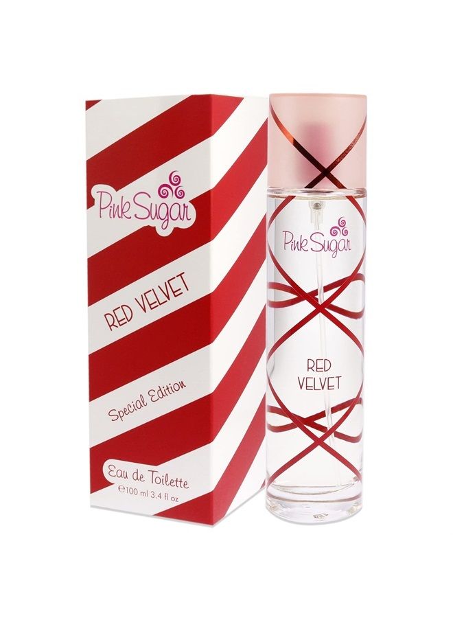 Pink Sugar Aquolina Red Velvet EDT Spray (Special Edition) Women 3.4 oz - Image 4
