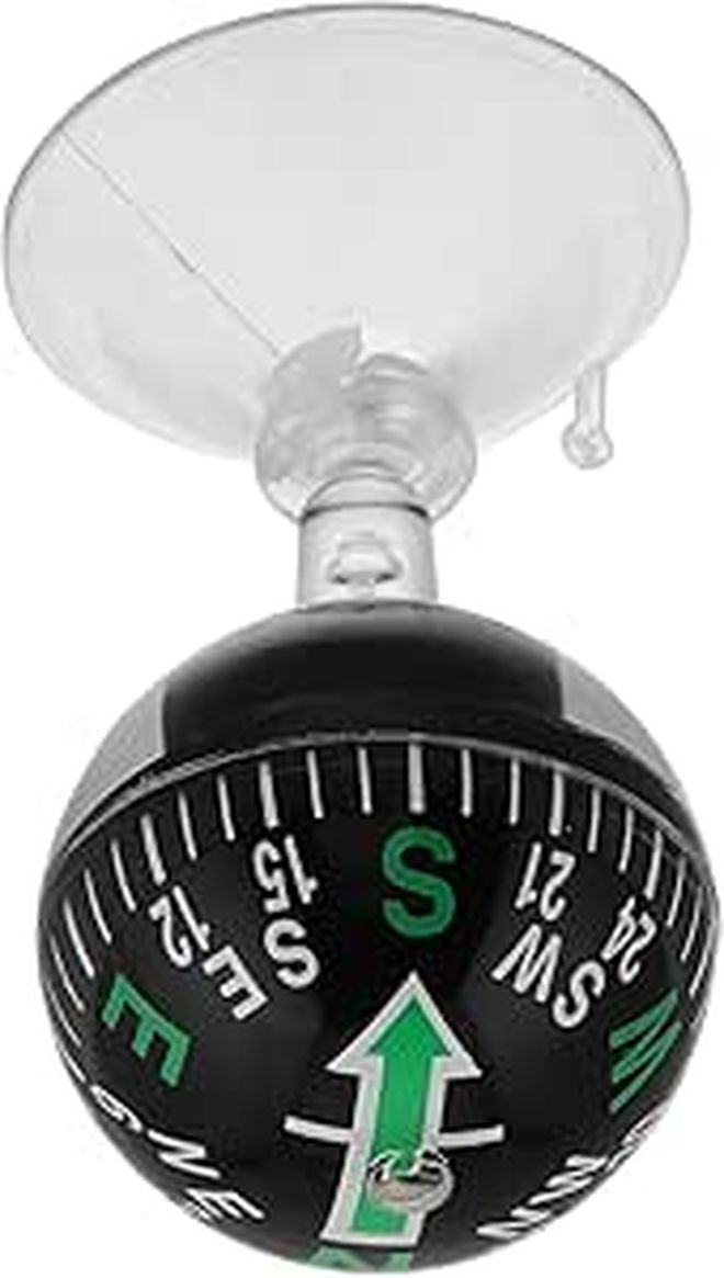 Vehicle Dashboard Compass With Black Suction Cup Car Truck Boat Navigation - Image 1