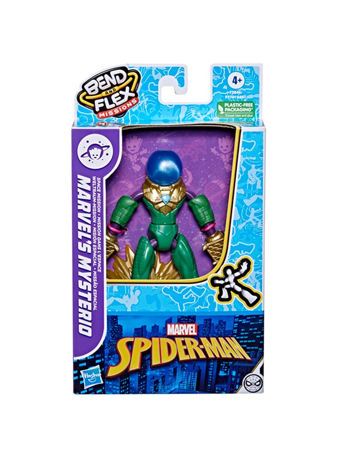 MARVEL Spider-Man Bend and Flex Missions Marvels Mysterio Space Mission Action Figure, 6-Inch-Scale Bendable Toy - Image 2